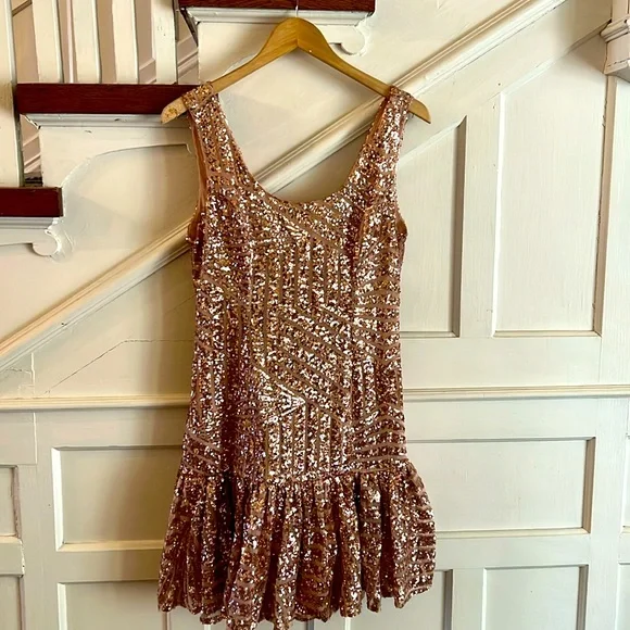 Ark & Co | Dresses | Ark Co Rosegold Drop Waist Sequined Dress Size Medium | Poshmark Ark & Co | Dresses | Ark Co Rosegold Drop Waist Sequined Dress Size Medium | Poshmark